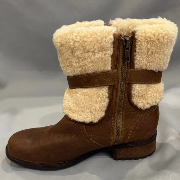 NWOT UGG Blayre II Shearling Leather Booties – Size 8 - Picture 15 of 16